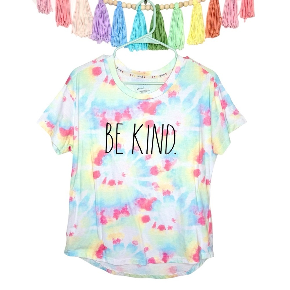 Rae Dunn Multicolor Tie-Dye 'Be Kind' Women’s Graphic Tee
